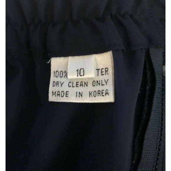 Navy Polyester Pencil Skirt Womens Size 10 Vintage 80s - Picture 4 of 5